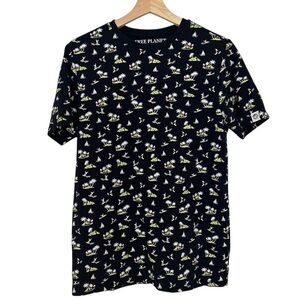 Free Planet Men’s Surfer‎ Hula Island T-Shirt Navy Tropical Size Small